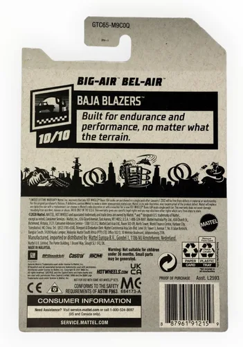 Miniatura 2 de Hot Wheels 2021, Big-Air Bel-Air Verde azulado, Baja Blazers 10/10, 130/250