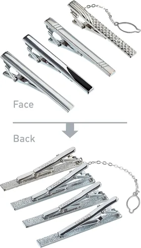 Miniatura 3 de Juego de corbata de regalo para hombre, corbata sedosa, bolsillo cuadrado, clips de corbata, gemelos para hombres