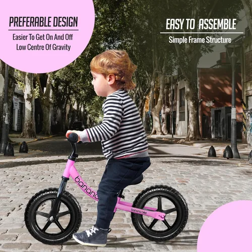 Miniatura 2 de Bicicleta de equilibrio Banana Bike - Bicicleta ligera para niños pequeños - Sin pedal con manillar y asiento ajustables - Bicicleta de Rosa