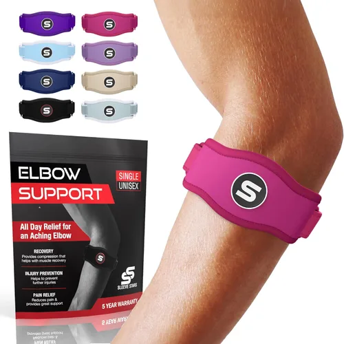 Miniatura 9 de Sleeve Stars - Codera de tenis para hombres y mujeres, codera para tendinitis, codo de tenis, codo de golfista, soporte de contrafuerza para alivio
