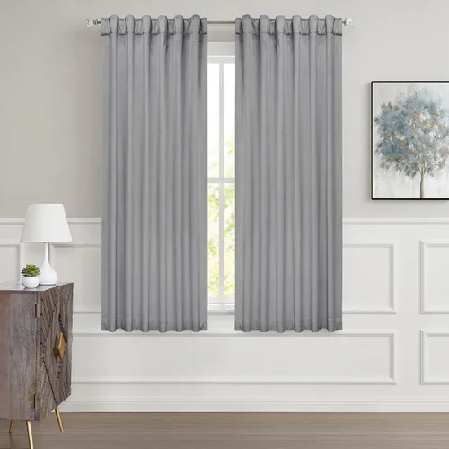 WEST LAKE Cortinas opacas de invierno de terciopelo gris para oscurecer la habitación, cortinas de lujo súper suaves para dormitorio, bolsillo para