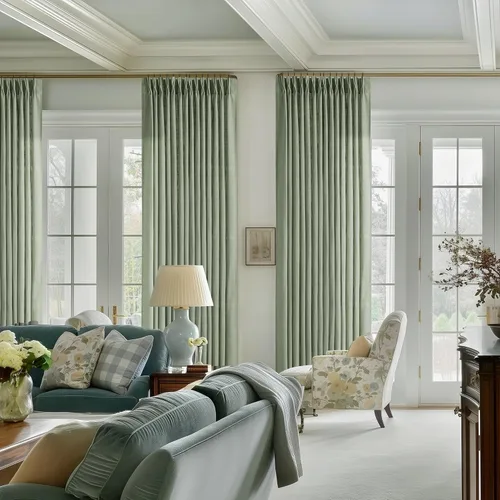 Miniatura 101 de Cortinas de lino natural con pliegues fruncidos de 120 pulgadas de largo para sala de estar, cortinas plisadas con ganchos y lengüeta trasera