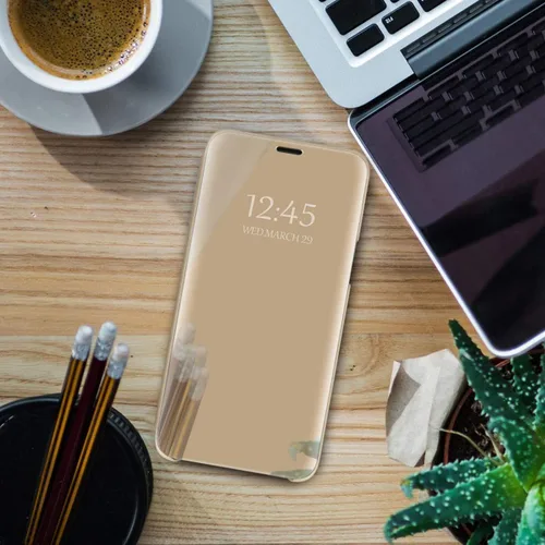Miniatura 3 de Funda compatible con Samsung Galaxy Note 20 Ultra, funda de piel transparente con espejo S-View, a prueba de golpes, con función atril