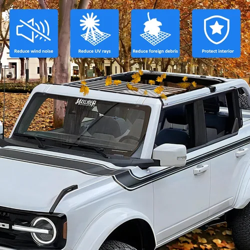 Miniatura 3 de Parasol compatible con Ford Bronco de 4 puertas 2021 2022 2023 2024 2025 2026 Nuevo parasol de 4 puertas para el techo de bikini Bimini de malla US