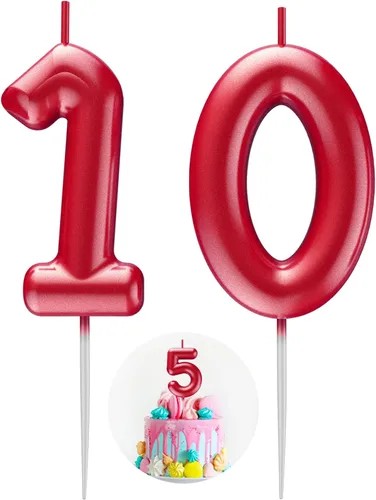 Miniatura 132 de Velas número 2 arcoíris con número 3D de feliz cumpleaños para decoración de fiesta de pastel de cumpleaños, suministros de celebración