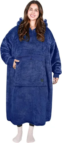 Miniatura 62 de Tirrinia Sudadera Manta de Gran Tamaño con Capucha, Mantas Sherpa Esponjosas Vestibles, Manta Sudadera Reversible y Acogedora, Regalo para Adultos #