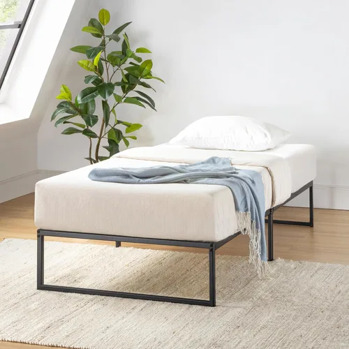 Miniatura 9 de Mellow MYLA - Marco de cama de plataforma de metal de 14 pulgadas con listones de acero, tamaño matrimonial