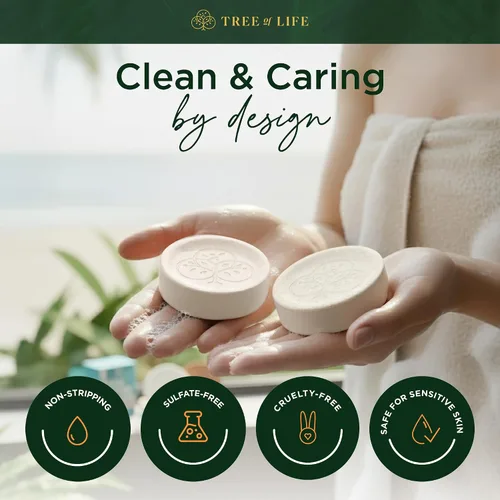Miniatura 4 de Tree of Life Barra de acondicionador de agua de arroz, cuidado del cabello con proteína de arroz sin sulfato que fortalece, repara y proporciona