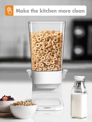 Miniatura 5 de Conworld Dispensador de cereales, almacenamiento de contenedores de cereales, dispensador grande de cereales para encimera, no es fácil de triturar