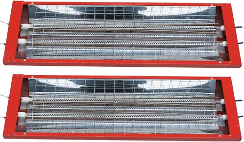 Miniatura 3 de Xuthusman 2 unids 2KW Spray Baking Booth Infrarrojos Pintura Curado Lámpara Tubo Cabina Hornear Lámpara de Fibra de Carbono Auto Calefacción Luz