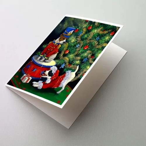 Miniatura 208 de Caroline's Treasures PPP3013GCA7P - Tarjetas de felicitación y sobres para mascotas de Basset Hound Teacher, paquete de 8 tarjetas en blanco