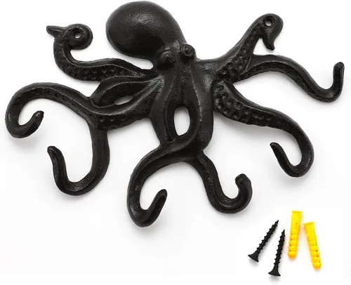 Soporte para llaves de pared, ganchos de abrigo de pulpo montados en la pared, ganchos para toallas montados en la pared, ganchos para llaves