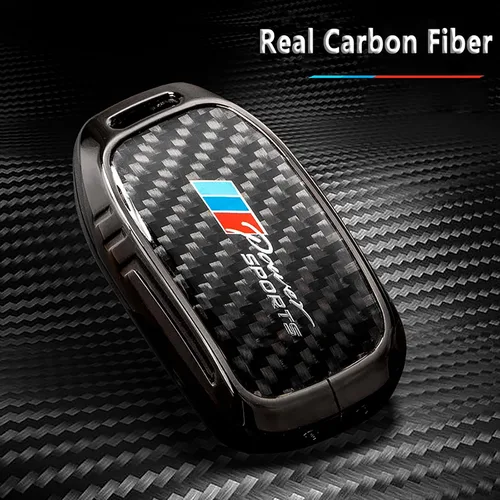 Miniatura 3 de Funda para llavero Honda con llavero, protección de aleación de zinc de fibra de carbono real compatible con 2022 2023 Accord Civic HR-V CR-V Pilot