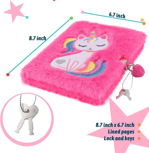Miniatura 7 de SuperStyle Diario diario, regalo para niños de 6, 7, 8 años, cuaderno de tiburón con cerradura secreta, diario de escritura, regalo de cumpleaños