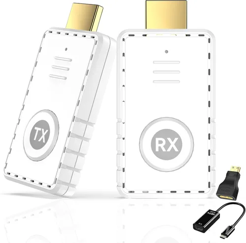 AYY Kit transmisor y receptor HDMI inalámbrico 5G, extensor HDMI 4K con rango de 164 pies, adaptador de pantalla inalámbrico Plug & Play para