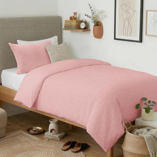 Miniatura 22 de Cozyide Beige Queen Duvet Cover Set, 3 Pieces Soft Seersucker Queen Size Duvet Cover with Zipper Closure and Corner Ties, 90"x90" Duvet Cover with 2