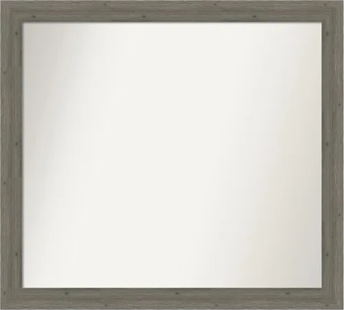 Miniatura 419 de Amanti Art Espejo de pared personalizado no biselado (24.5 x 24.5 pulgadas), marco gris marrón alta, varios tamaños personalizados, espejo de baño