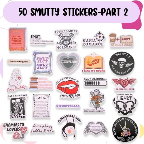 Miniatura 3 de Calcomanías de libro para Kindle, calcomanías de lectura Smut Bookish para adultos, picante, Booktok Smutty, divertida calcomanía estética, apoyo