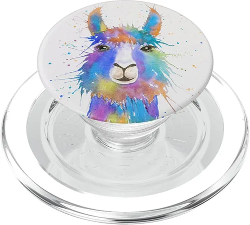 Miniatura 8 de Cool Llama Design Paint Splatter on White For Llama Lovers - PopSockets Grip and Stand for Phones and Tablets