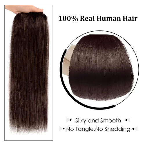 Miniatura 4 de Extensiones de cabello humano Remy de 18 pulgadas con clip para mujer, extensiones de cabello humano liso y sedoso, 2.12 onzas, 4 piezas