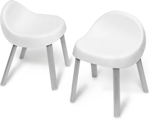 Skip Hop Sillas de actividades para niños pequeños, juego de 2, metal, color blanco