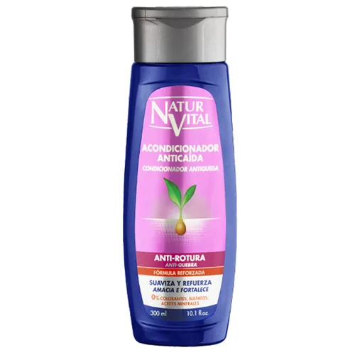 NaturVital Acondicionador de proteínas de trigo hidrolizadas antiroturas unisex para cabello natural SOS, fórmula revitalizante y fortificante,