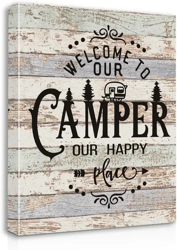 Miniatura 9 de Let The Adventure Begin - Lienzo decorativo para pared, enmarcado para sala de caravana, baño, decoración de remolques, 11 x 14 pulgadas, regalos