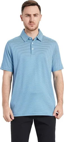 Miniatura 2 de Golf Shirts for Men Dry Fit Short Sleeve Print Performance Moisture Wicking Polo Shirt