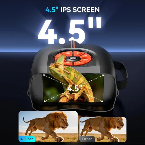 Miniatura 2 de Gafas de visión nocturna 4K para adultos: prismáticos de pantalla IPS de 4.5 pulgadas con zoom de 10X, regalos para hombres, papá, marido, novio