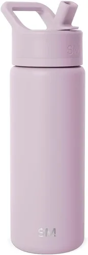 Simple Modern botella de agua reutilizable con tapa con pajilla, para niños, acero inoxidable con aislamiento al vacío, para la escuela, colección