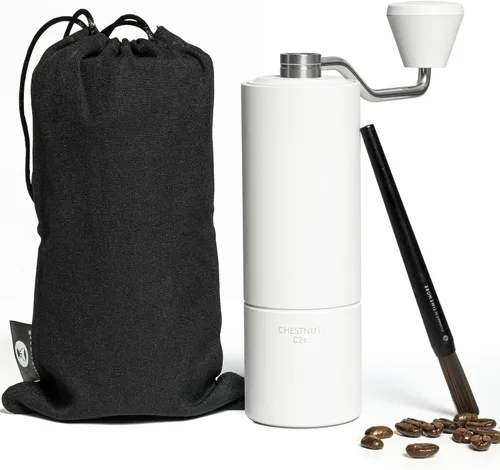 Miniatura 8 de Timmore Castaño C2S - Molinillo de café manual con ajuste interno de molienda ajustable, capacidad de 20g, molinillo de café manual con rebaba