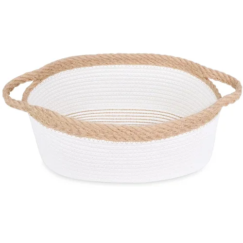 Miniatura 17 de ABenkle Cesta Pequeña con Asas - Contenedor de Almacenamiento Tejido de Cuerda Decorativo Duradero Cubo Organizador de Estante, Cesta de Regalo