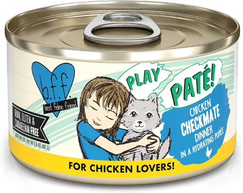 Miniatura 35 de B.F.F. PLAY - Best Feline Friend Paté Lovers, Aw Yeah!, Atún & Chicken Check Please! con atún y pollo, lata de 2.8 onzas (paquete de 12)