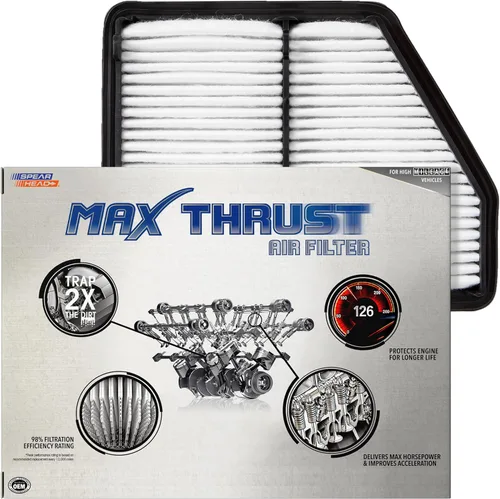 Miniatura 38 de Filtro de aire de motor Spearhead MPG Defense Max Thrust para vehículos de todo kilometraje, se adapta como el OEM, restaura MPG y aceleración