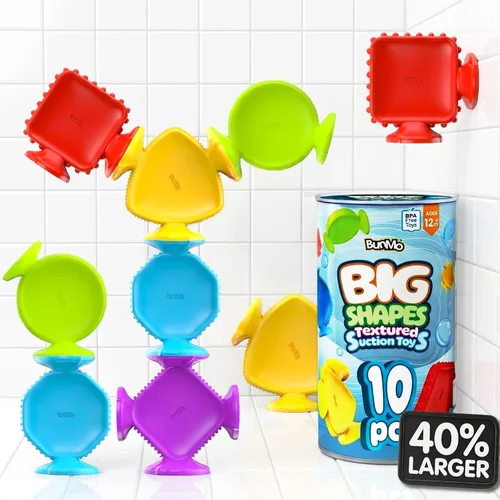 Miniatura 12 de BUNMO Juguetes de baño de succión - Conecta, construye, crea – Juguetes de baño – Horas de diversión y creatividad – Habilidades motoras finas