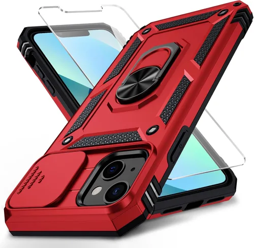 Miniatura 12 de Funda para iPhone 13 Mini con cubierta para lente de cámara, protector de pantalla HD, protección contra caídas de grado militar de 10 pies, soporte