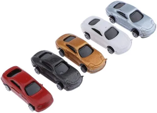 Miniatura 8 de LoveinDIY 30 unidades de autos miniatura surtidos para manualidades de diorama, escala Z 1:200, multicolor