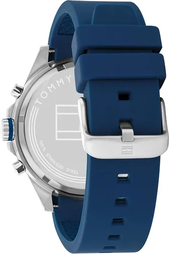 Miniatura 3 de Tommy Hilfiger Reloj de cuarzo de acero inoxidable para hombre con correa de silicona azul 21 Modelo 1791970 Azul Patchwork Reloj de cuarzo