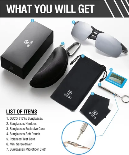 Miniatura 118 de Duco - Gafas de sol deportivas polarizadas para hombre con protección UV 8177s