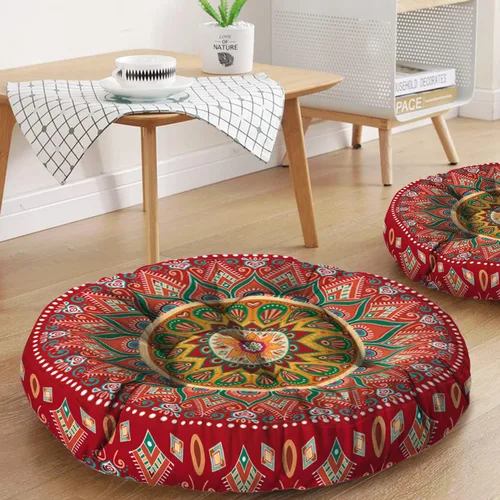 Miniatura 21 de Cojín de meditación con mandala, tapete de meditación bohemio, almohadas de meditación para sentarse en el suelo, cojines para sentarse en casa y al