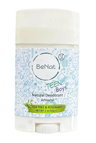 Miniatura 7 de BeNat Paquete de 2 desodorantes naturales para niños y adolescentes, 100% natural, sin aluminio, sin carcinógenos, desodorante para niños y niñas