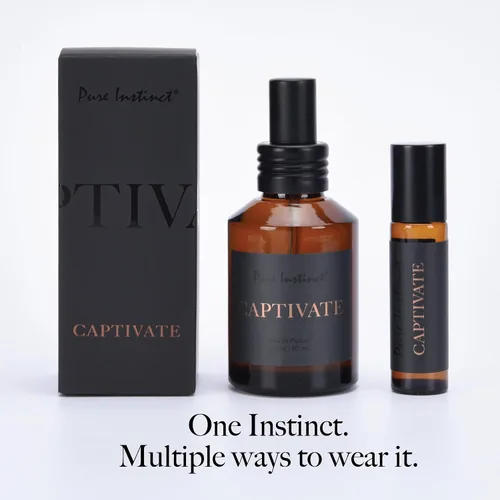 Miniatura 7 de Pure Instinct CAPTIVATE The Original - Perfume de aceite esencial con infusión de feromonas, colección para hombre, listo para la TSA
