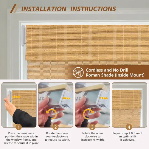 Miniatura 5 de LETAU cortinas de madera para ventanas con cenefa, filtran la luz