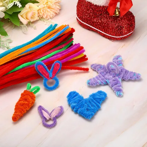 Miniatura 6 de PATIKIL Limpiapipas de 12 pulgadas, paquete de 300 tallos de felpilla flexibles para bricolaje, manualidades, decoración de fiestas, manualidades