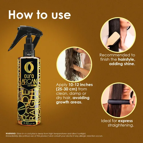 Miniatura 5 de OURO Aceite de argán marroquí 100% puro, antioxidante natural, hidrata y da brillo al cabello, controla el encrespamiento, sin aceites minerales