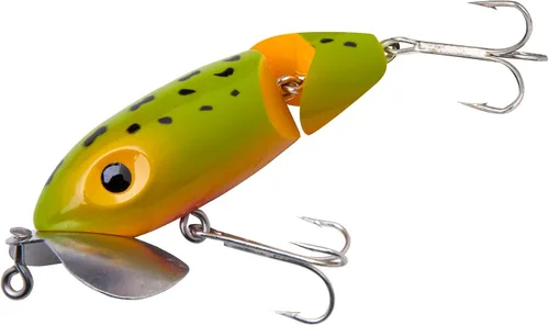 Arbogast Jitterbug Topwater Bass - Señuelo de pesca para pesca nocturna Rana de panza amarilla