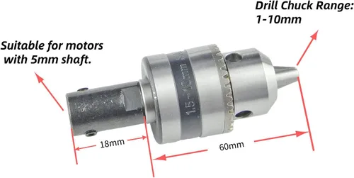 Miniatura 2 de CHANCS Motor de sierra 775 DC 24V 12000RPM Motor de engranaje de doble salida eje taladro Chuck Mini Sierra circular eléctrica DIY