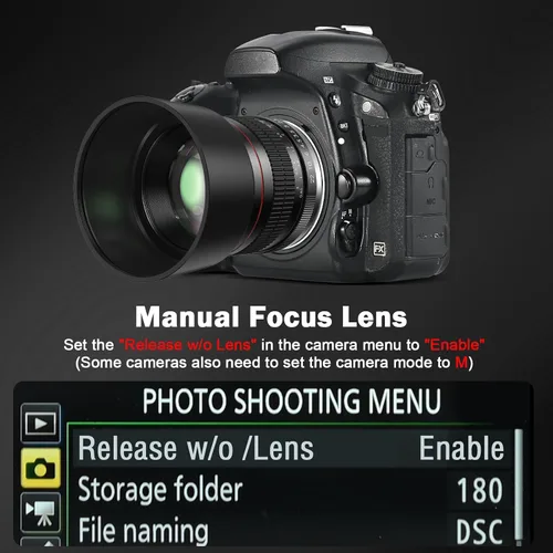 Miniatura 4 de Objetivo retrato de 85mm f1.8 - Objetivo E Mount para Sony, enfoque manual (MF) para Sony A7C A7R A7S A7 A9 A6700 A6600 A6500 A6400 A6300 A6100