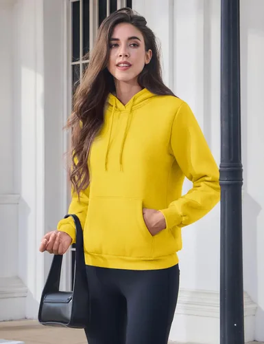 Miniatura 94 de MAGCOMSEN Sudaderas con capucha para mujer, con forro de sherpa, de vellón, para invierno, cálido, pesado, de algodón, con bolsillo
