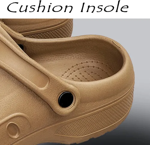 Miniatura 5 de Zuecos de chef para hombre, antideslizantes, con soporte para el arco, zapatos de enfermería de seguridad, zapatos de trabajo, resistentes al agua